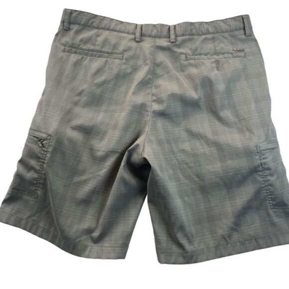 2 Pair Greg Norman for Tasso Elba Men's Sz 38 Grey Flat Front Chino Golf Shorts - Picture 8 of 9
